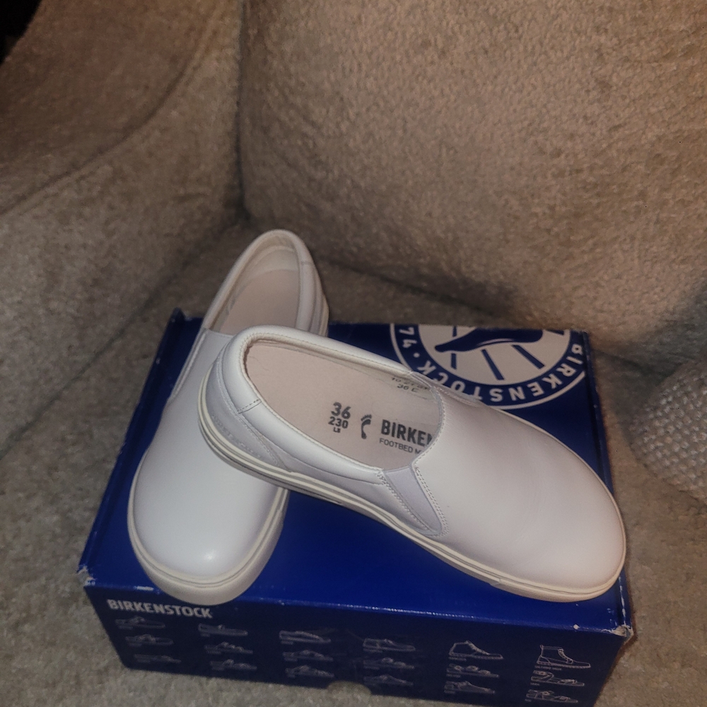 Birkenstock Kids White Slip-On Sneakers